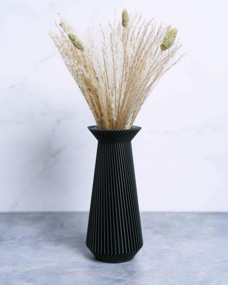 Organic Modern Vases | Banda™ Black Pampas Vase Organic Modern Vases Organic Modern Vases