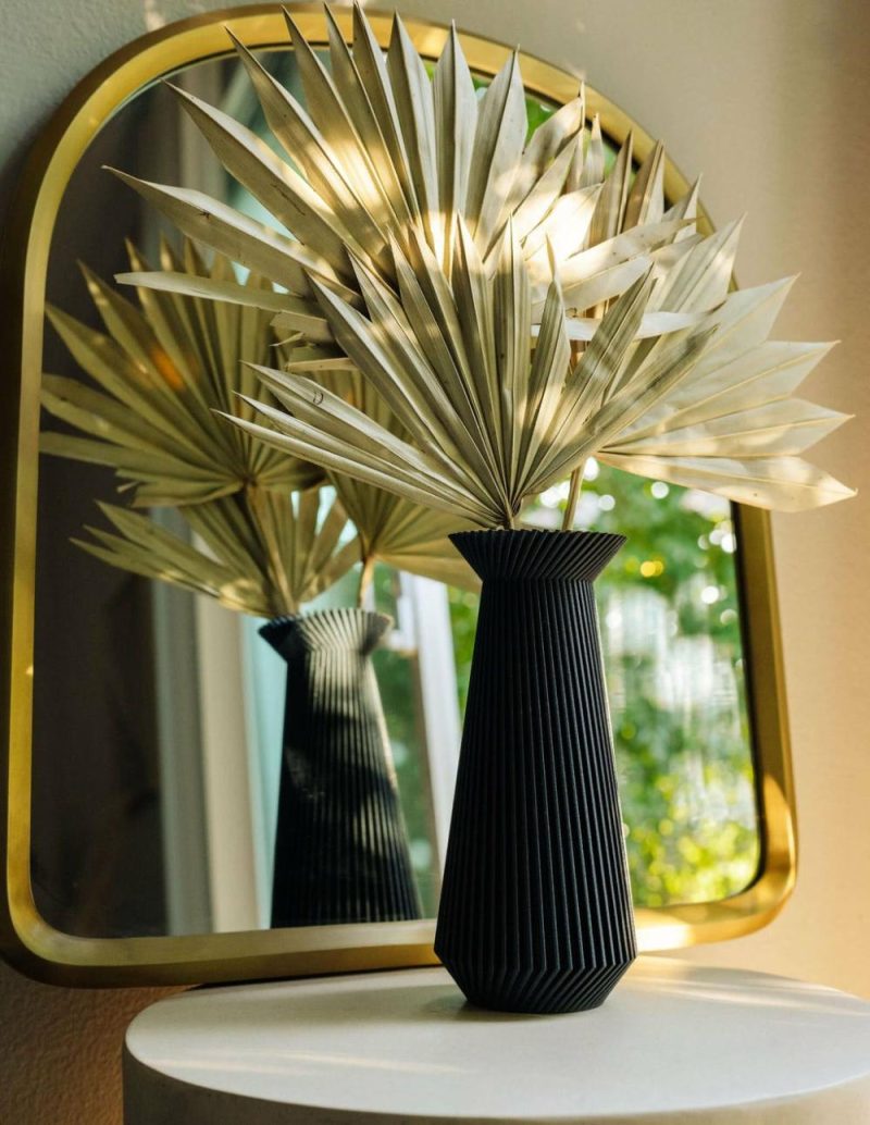 Organic Modern Vases | Banda™ Black Pampas Vase Organic Modern Vases Organic Modern Vases