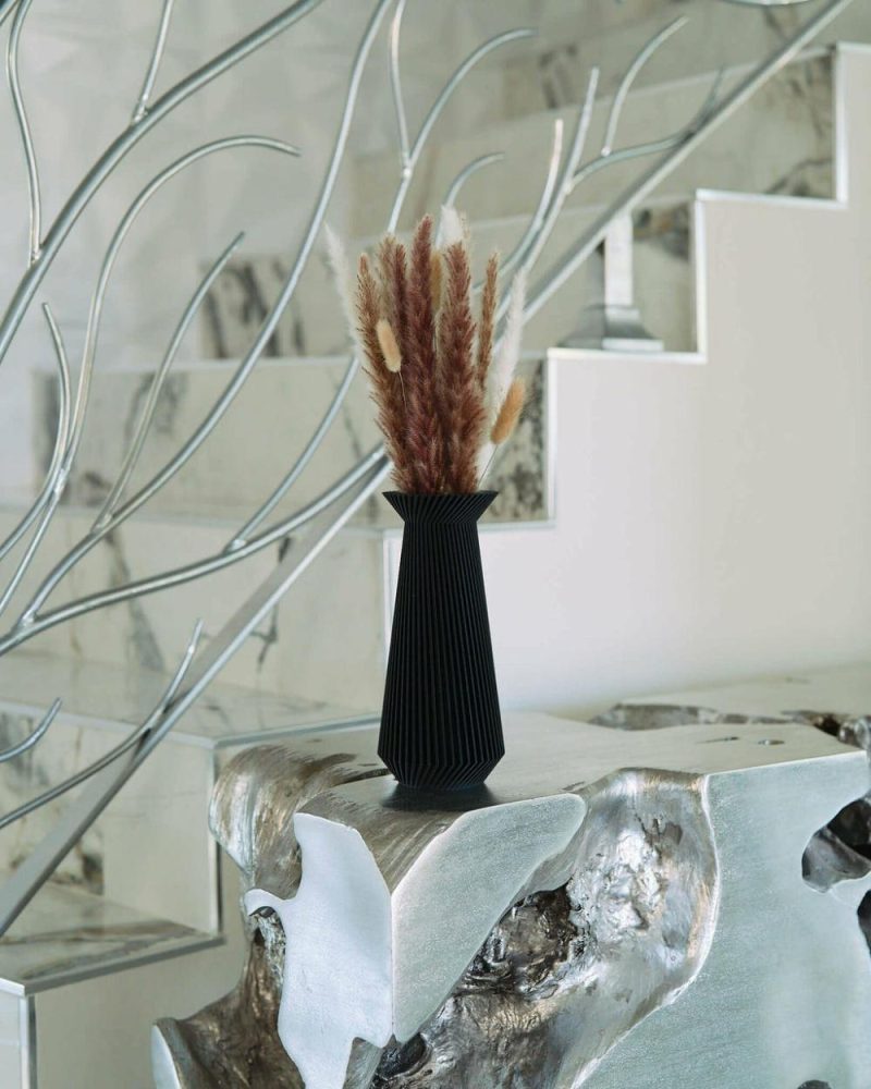 Organic Modern Vases | Banda™ Black Pampas Vase Organic Modern Vases Organic Modern Vases