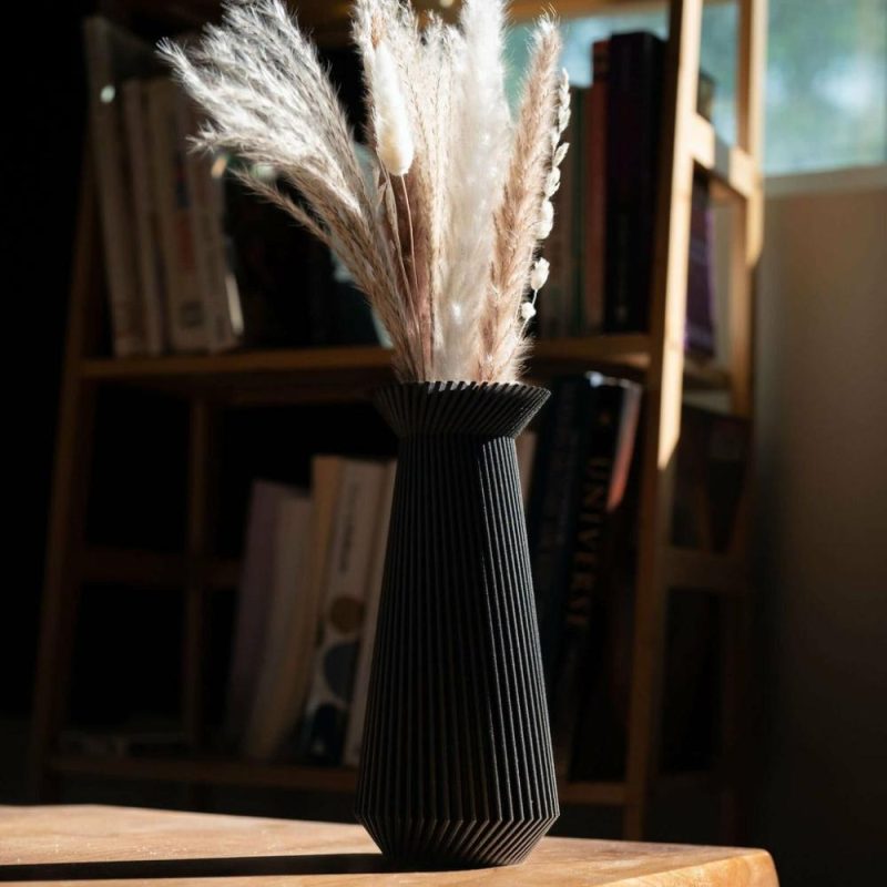 Organic Modern Vases | Banda™ Black Pampas Vase Organic Modern Vases Organic Modern Vases