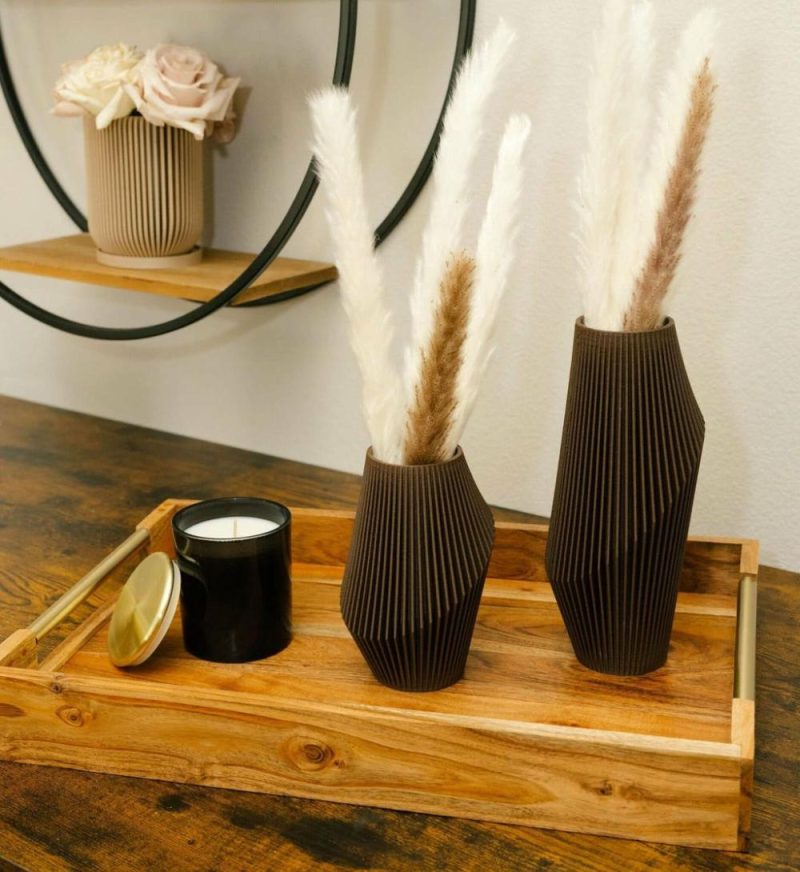 Organic Modern Vases | Nova™ Brown Abstract Vase Organic Modern Vases Organic Modern Vases