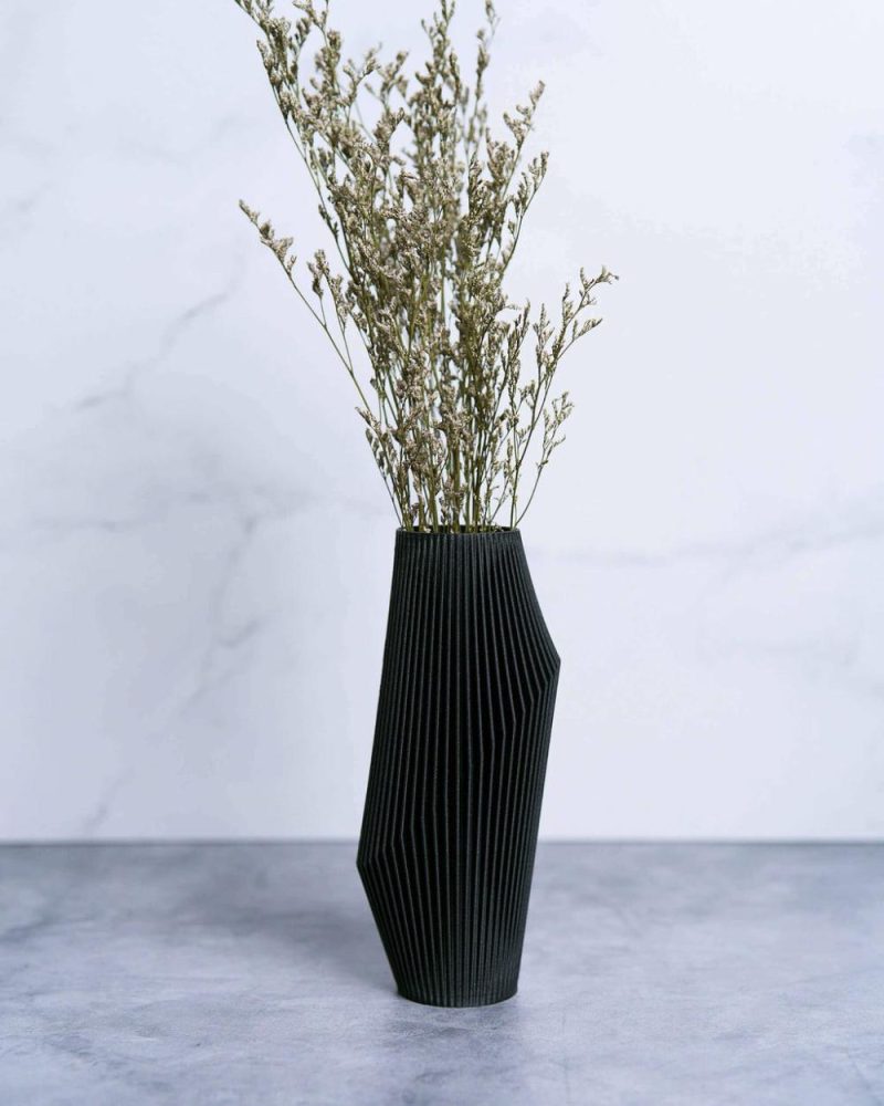 Organic Modern Vases | Nova™ Modern Black Vase Organic Modern Vases Organic Modern Vases