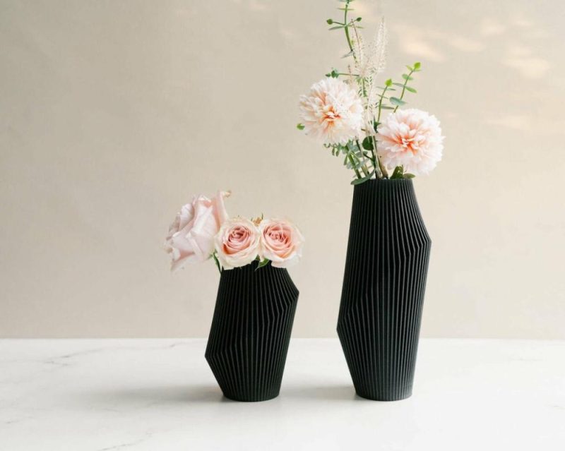 Organic Modern Vases | Nova™ Modern Black Vase Organic Modern Vases Organic Modern Vases