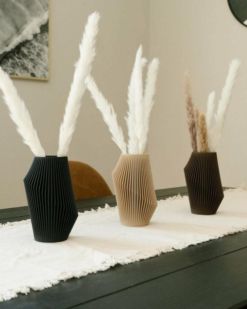 Organic Modern Vases | Nova™ Modern Black Vase Organic Modern Vases Organic Modern Vases