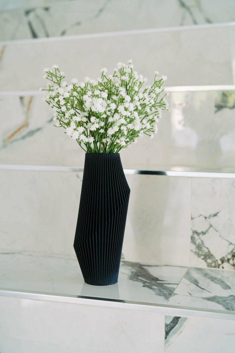 Organic Modern Vases | Nova™ Modern Black Vase Organic Modern Vases Organic Modern Vases