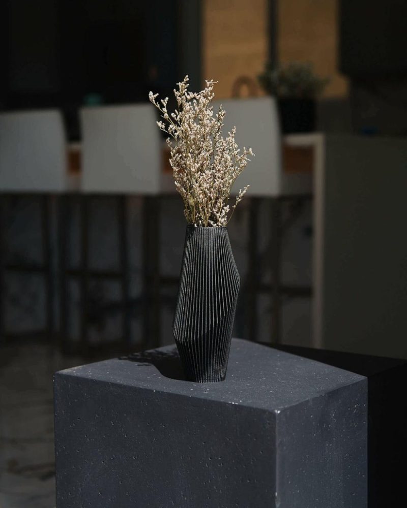 Organic Modern Vases | Nova™ Modern Black Vase Organic Modern Vases Organic Modern Vases