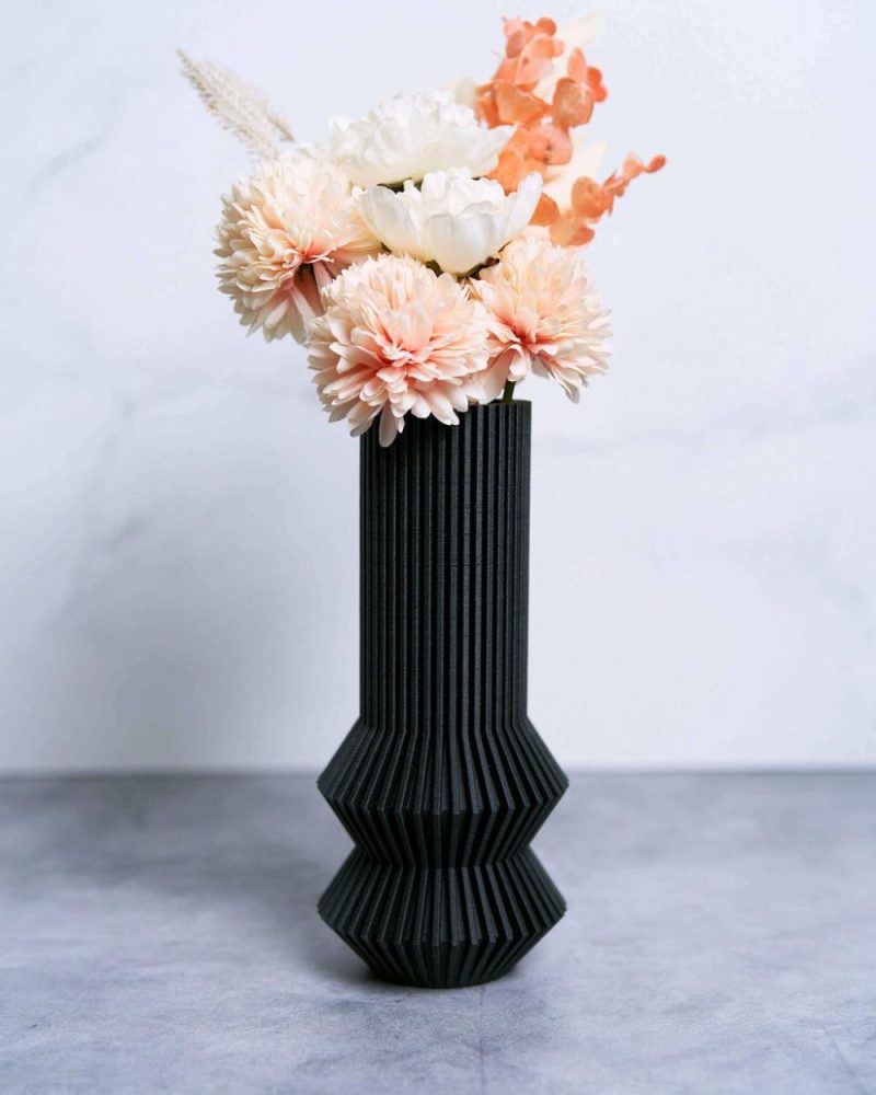 Organic Modern Vases | Zephyr™ Black Matte Vase Organic Modern Vases Organic Modern Vases