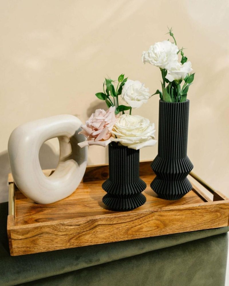 Organic Modern Vases | Zephyr™ Black Matte Vase Organic Modern Vases Organic Modern Vases