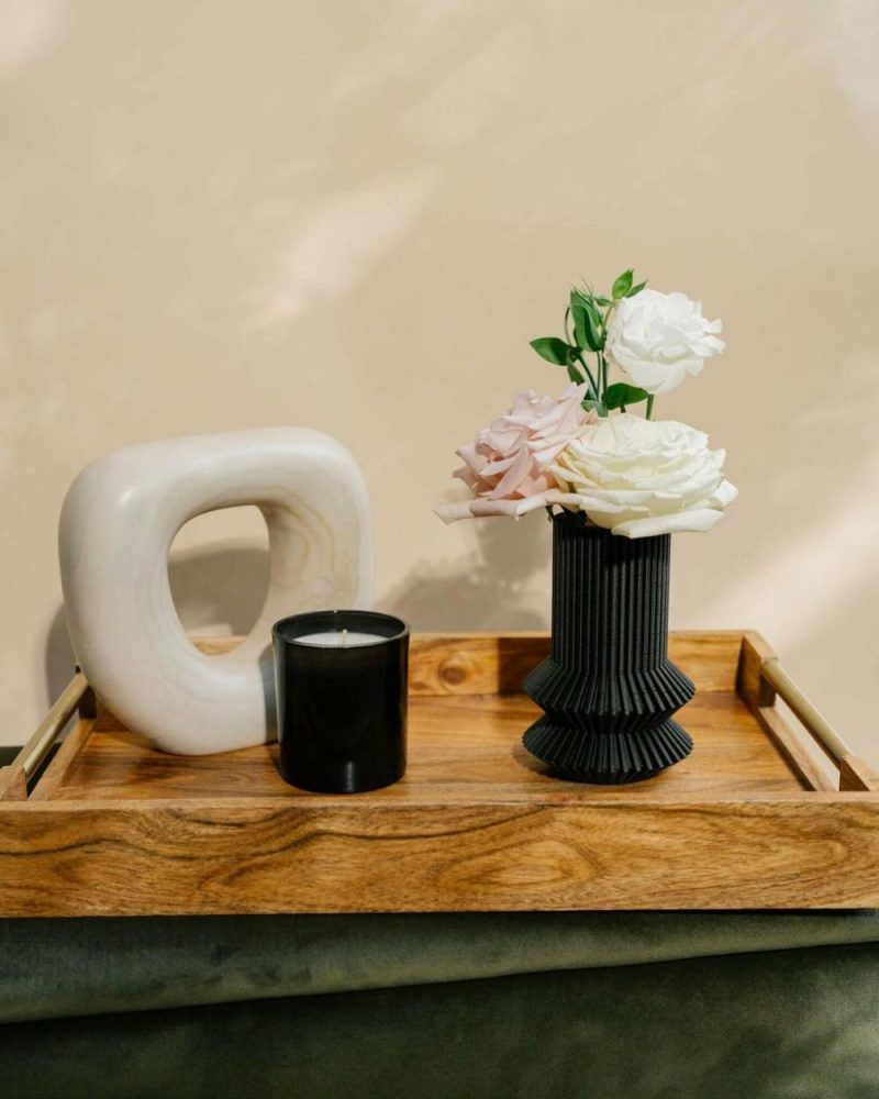 Organic Modern Vases | Zephyr™ Black Matte Vase Organic Modern Vases Organic Modern Vases