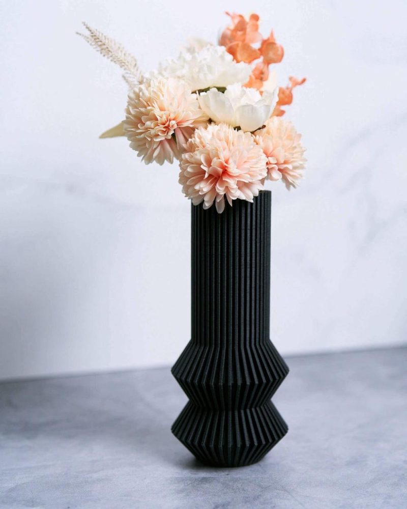 Organic Modern Vases | Zephyr™ Black Matte Vase Organic Modern Vases Organic Modern Vases